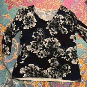 Floral V-Neck Women's Top